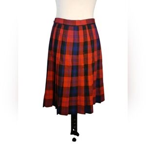 Vintage Talbots Wool Plaid Kilt Skirt Size 8
